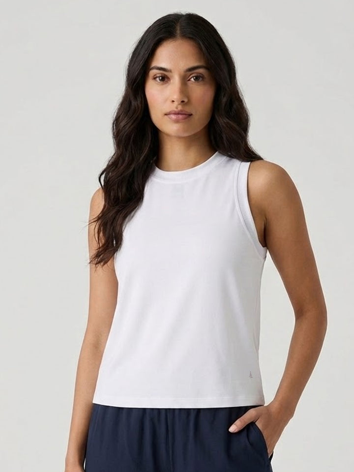 Alice Essential Racer Tank - White