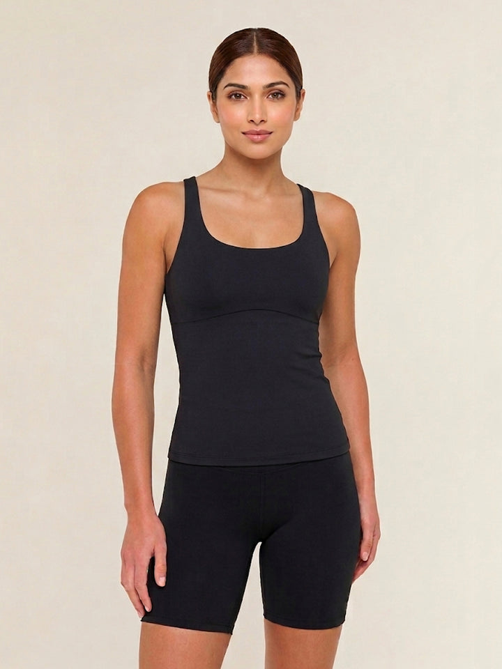 Anya UnderCurve Tank - Midnight Black