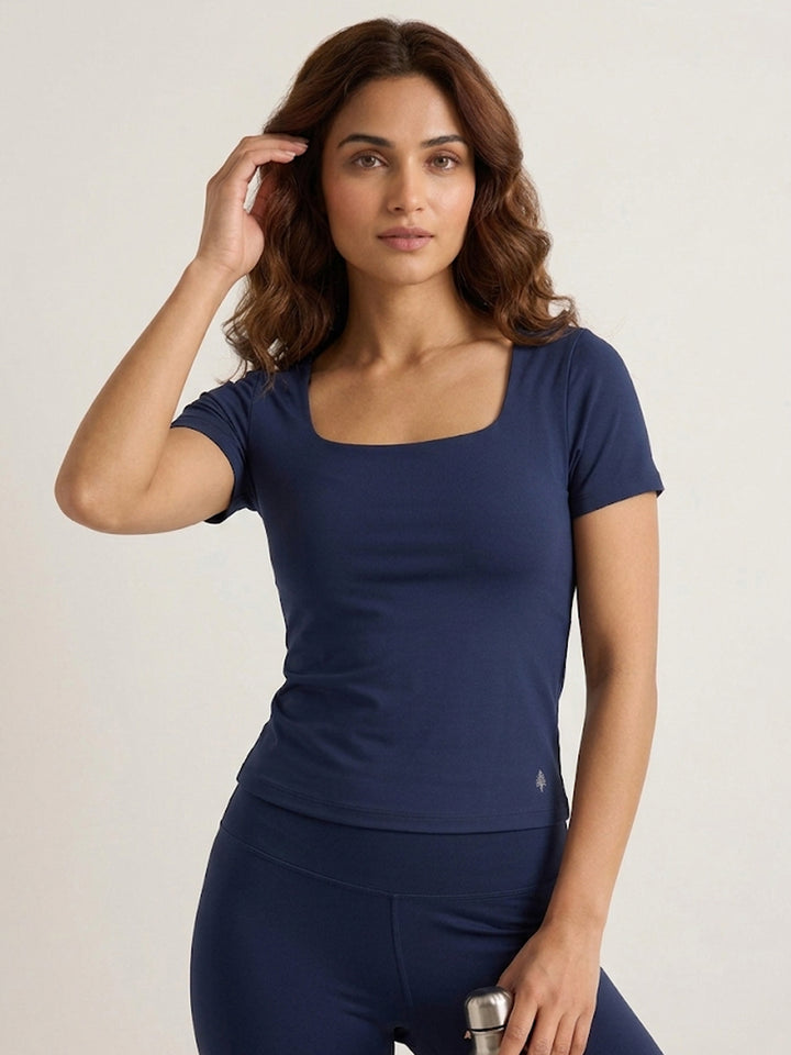Aria Squareline Fit Tee - Chelsea Navy