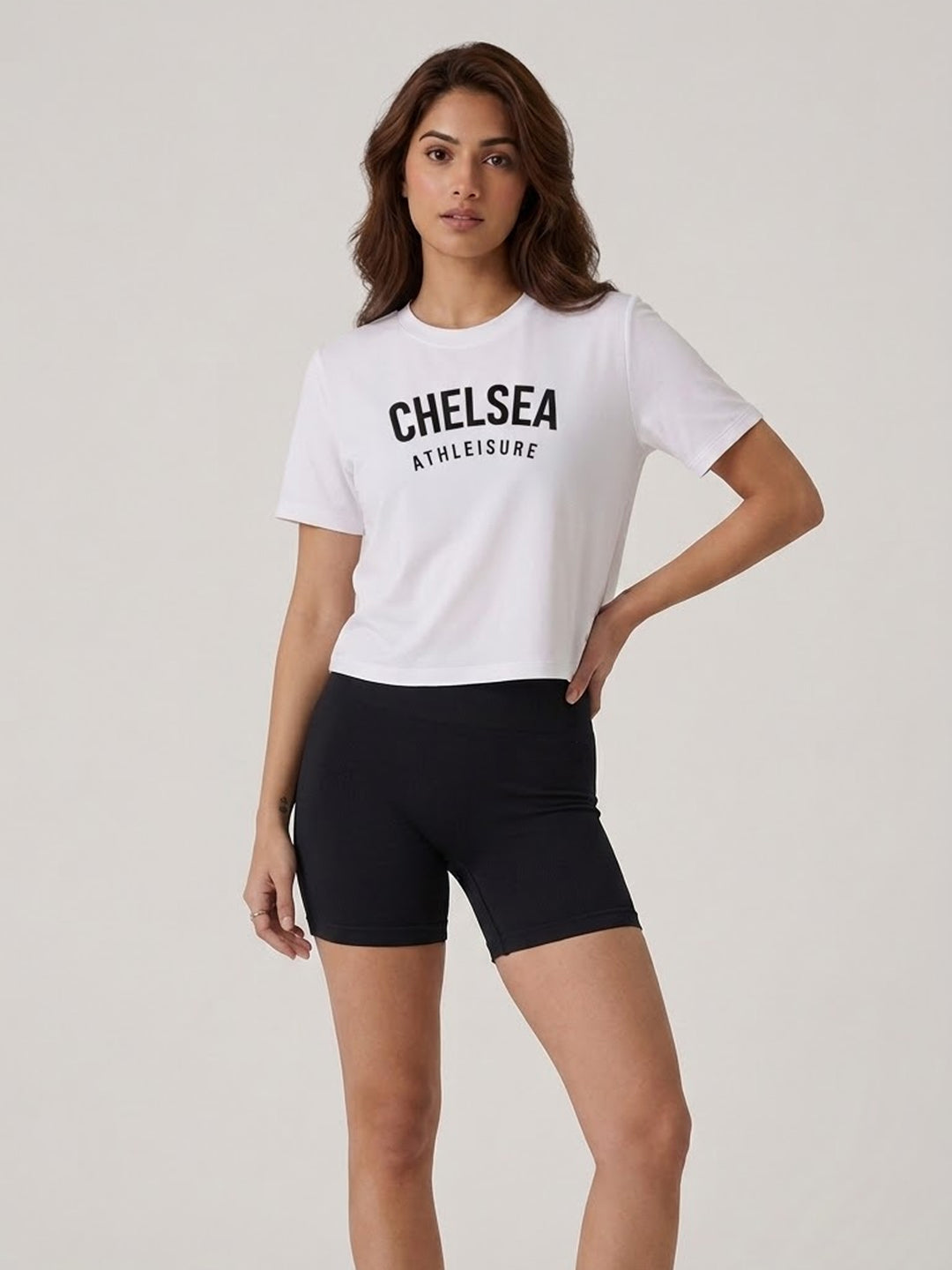 Angelina SoftMove Graphic Crop Tee