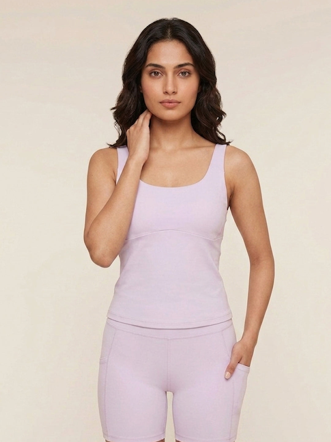 Anya UnderCurve Tank - Lilac