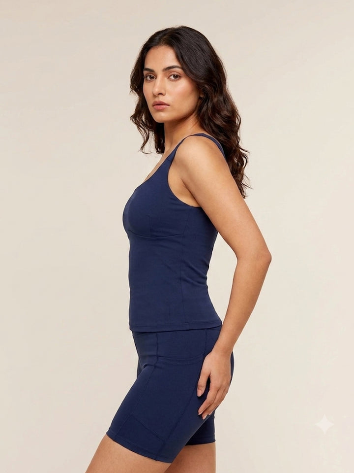Anya UnderCurve Tank - Chelsea Navy