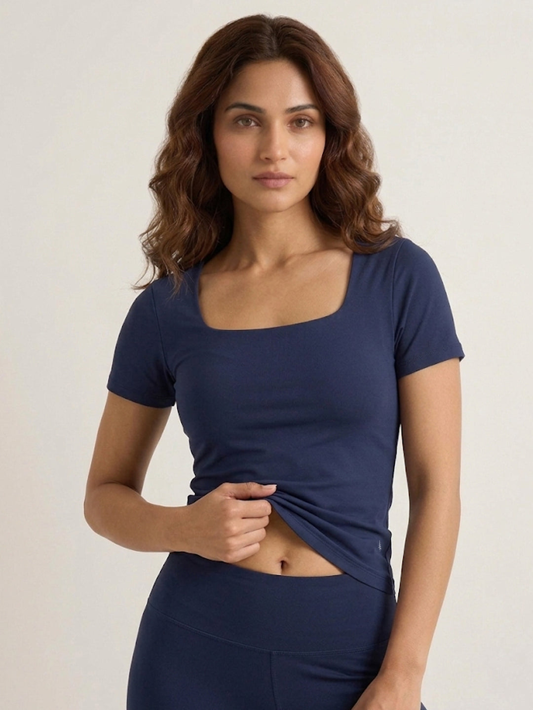 Aria Squareline Fit Tee - Chelsea Navy