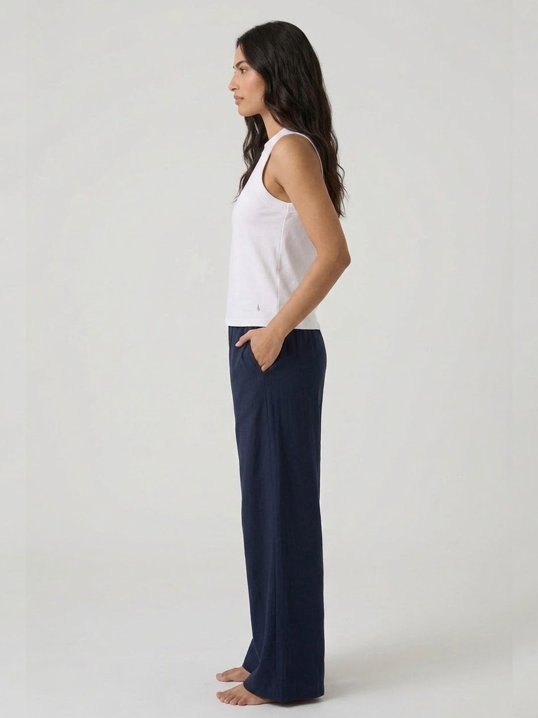 Alice Essential Racer Tank - White