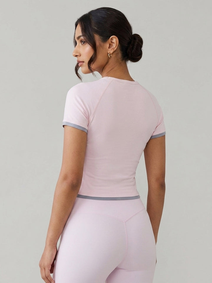 Chelsea Sculpt Seamless Tee - Soft Peony