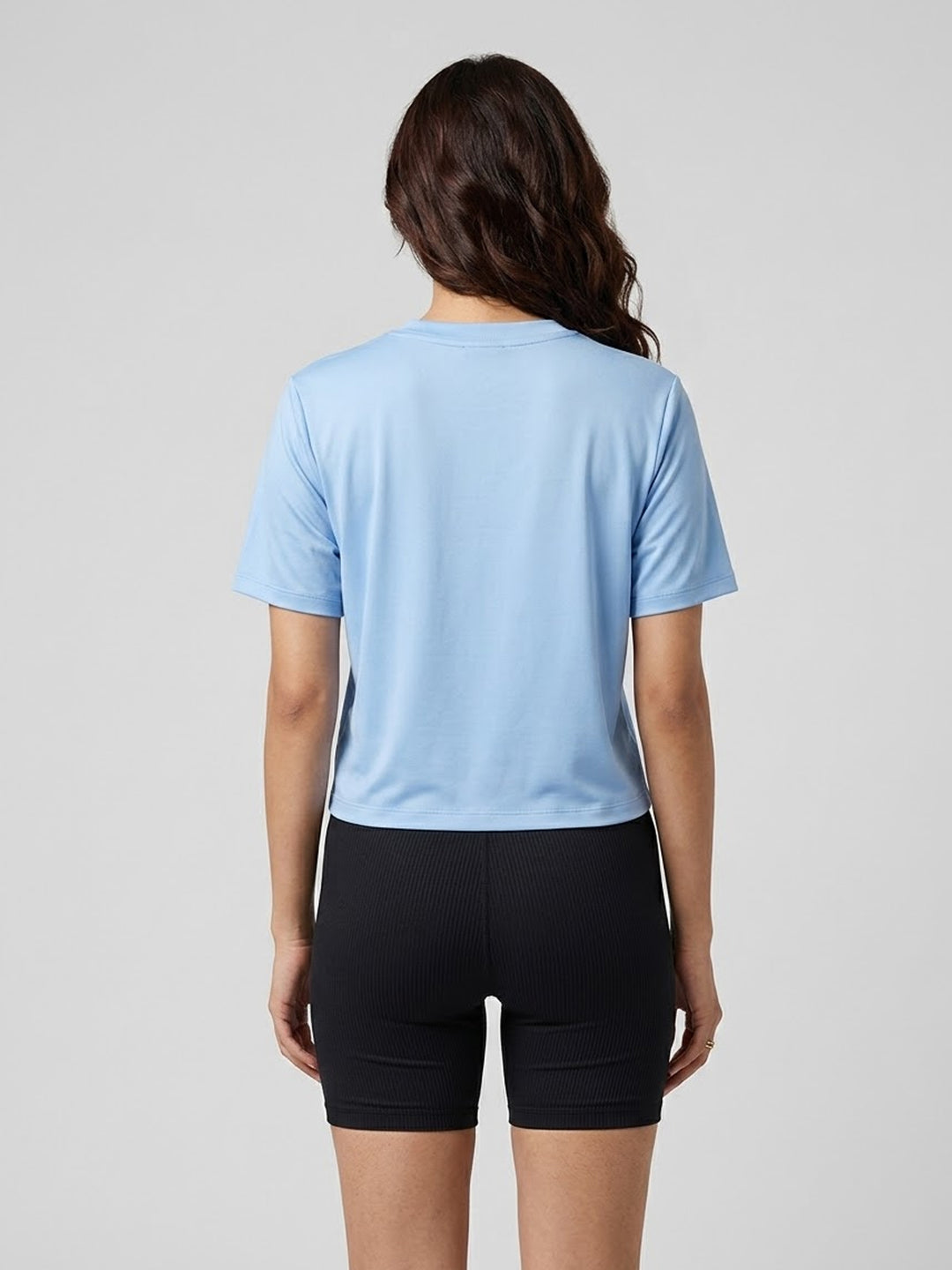 Angelina SoftMove Crop Tee - Powder Blue