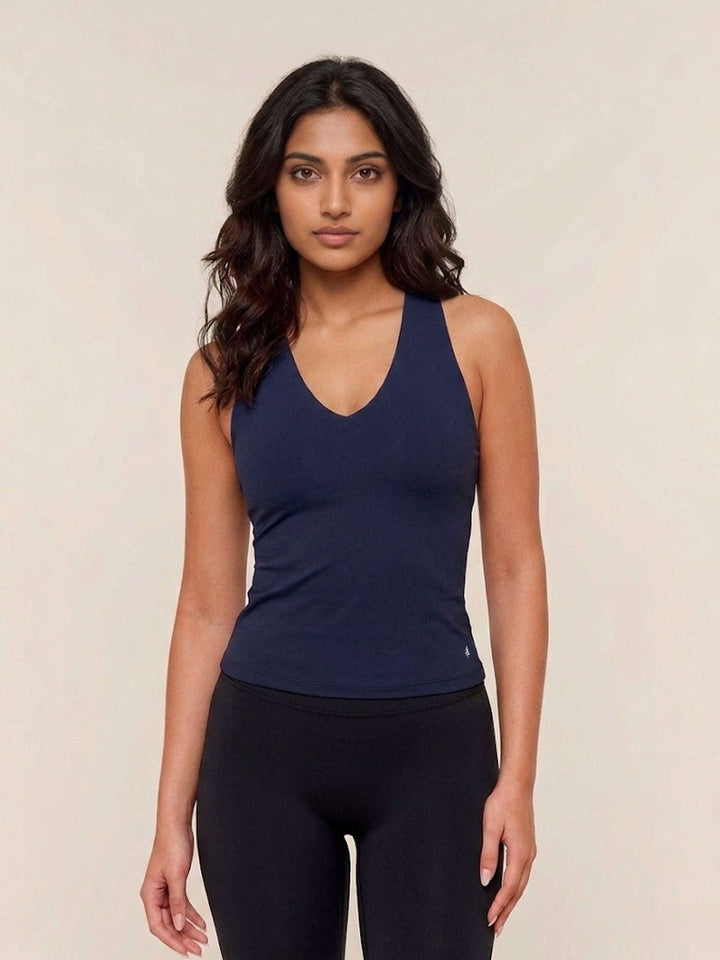 Amelia Halterline Tank - Chelsea Navy Chelsea Athleisure 
