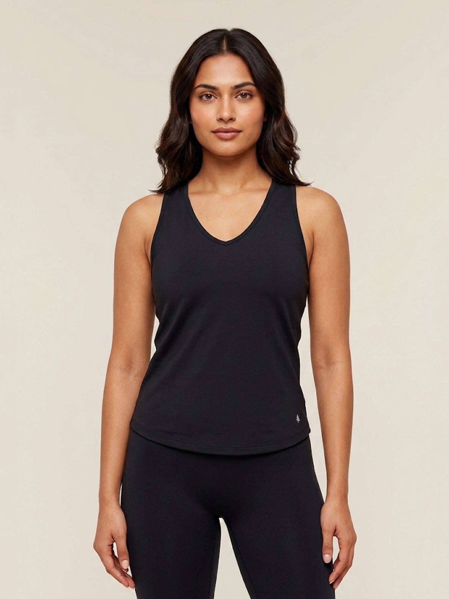 Amelia Halterline Tank - Midnight Black Chelsea Athleisure 