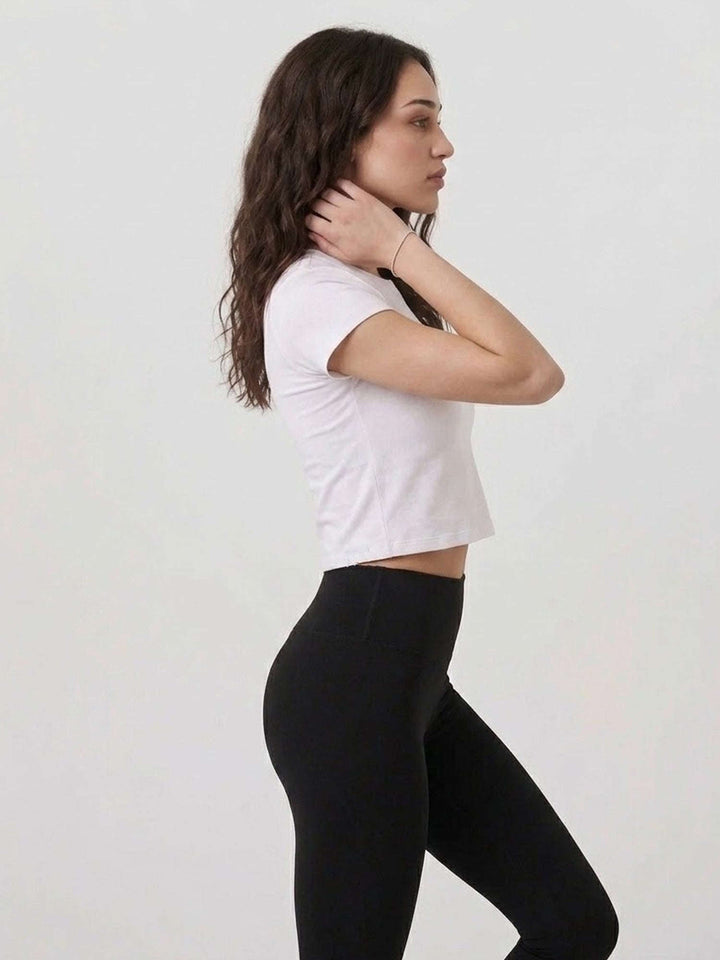 Angelina SoftMove Graphic Crop Tee Chelsea Athleisure 
