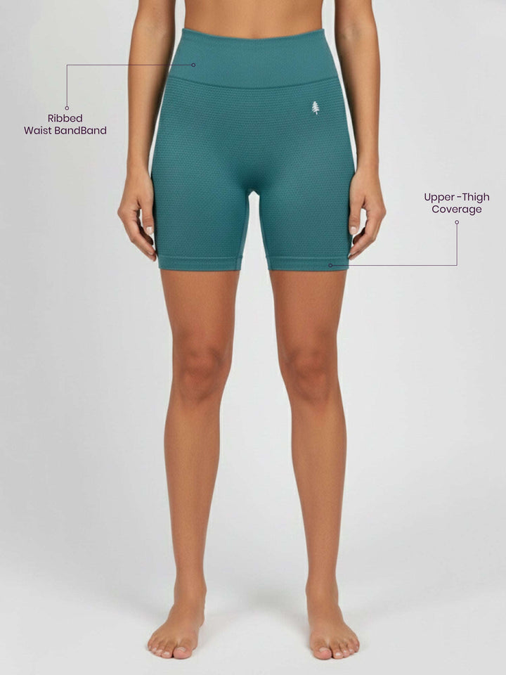 AuraAir Seamless Shorts® Dark Sea 5" Inseam Chelsea Athleisure 