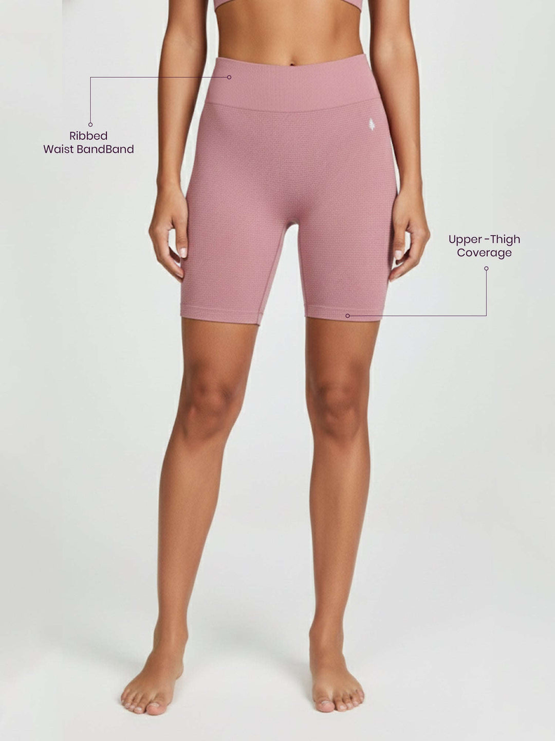 AuraAir Seamless Shorts® Wistful Mauve 5" Inseam Chelsea Athleisure 