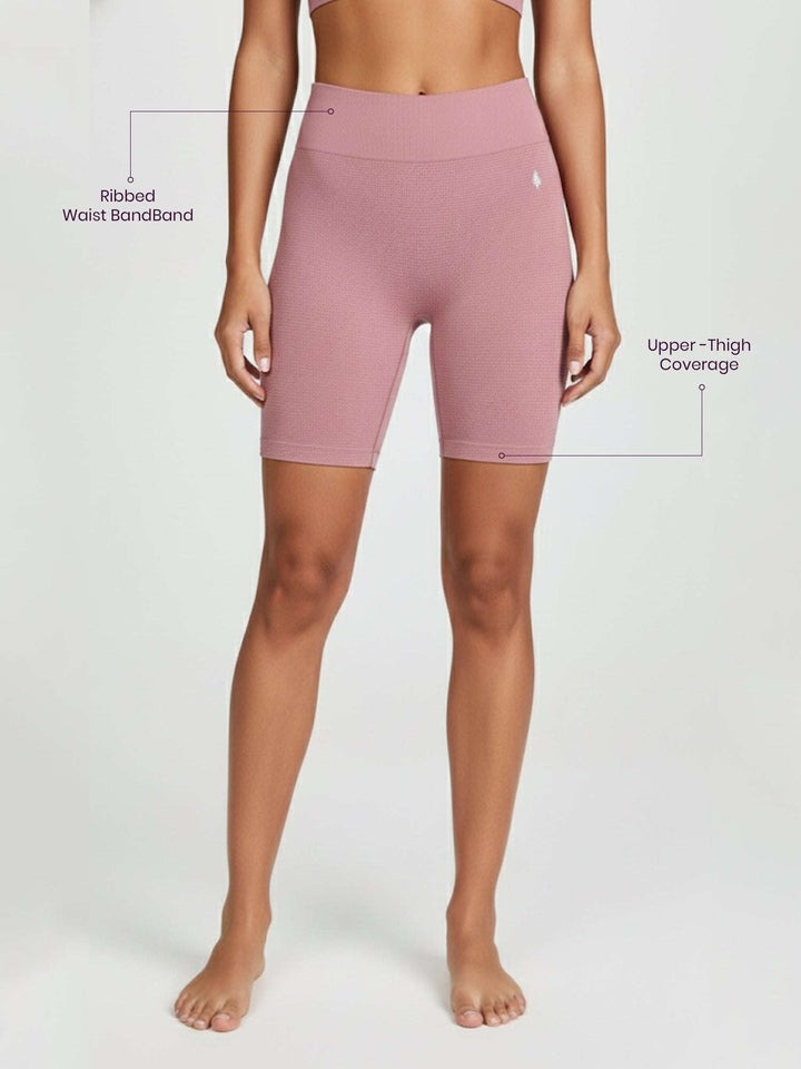 AuraAir Seamless Shorts® Wistful Mauve 5" Inseam Chelsea Athleisure 