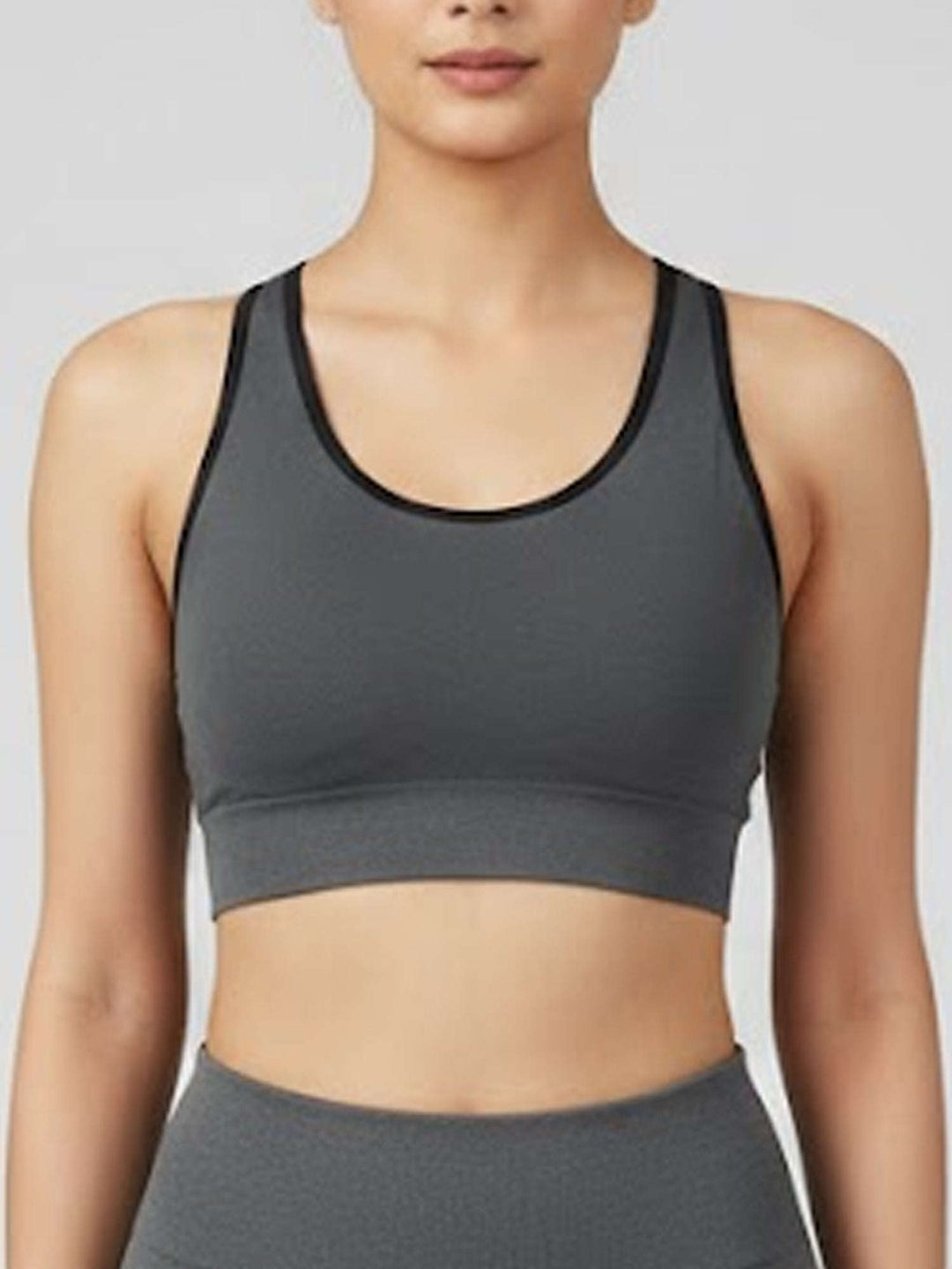 Edge Bra Seamless Medium Impact - Dark Shadow Chelsea Athleisure 