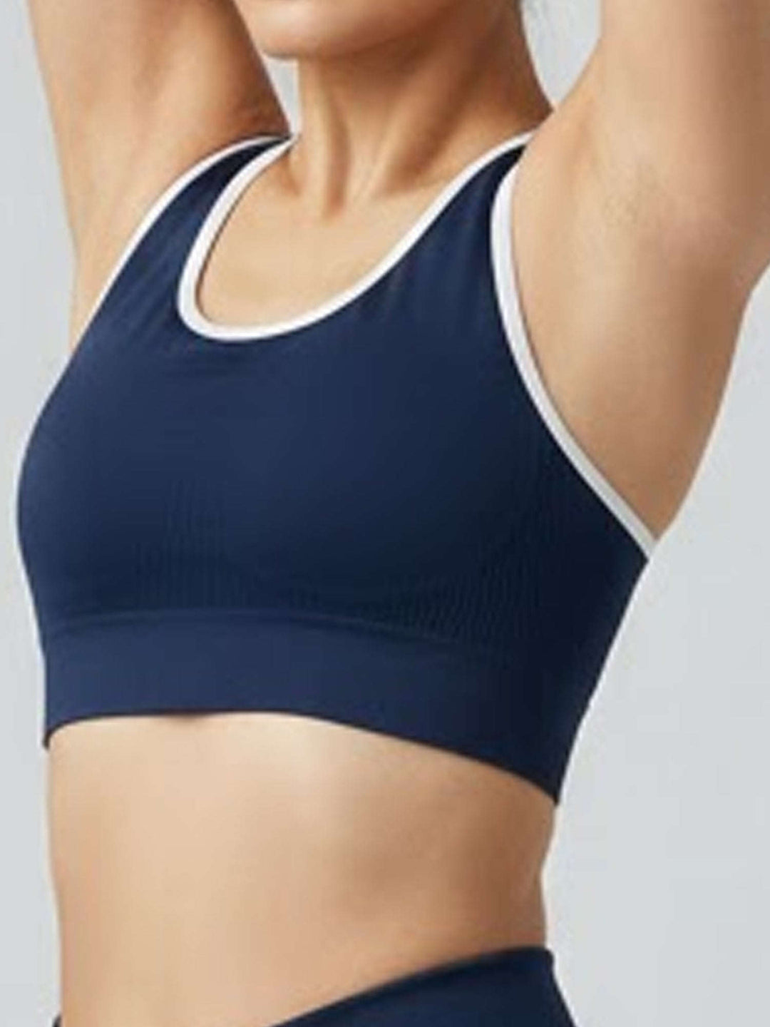 Halo Bra – Open-Back Second Skin – Medium Impact – Chelsea Navy Chelsea Athleisure 