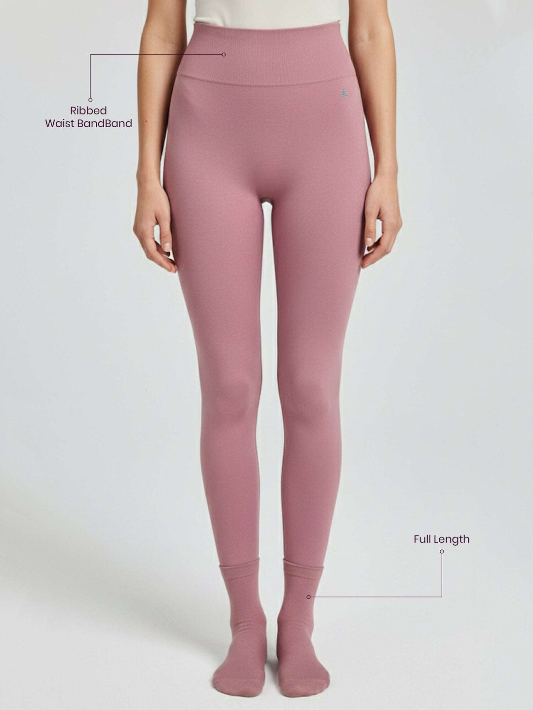 MoveLight Seamless Leggings®  Wistful Mauve 27" Inseam Chelsea Athleisure 