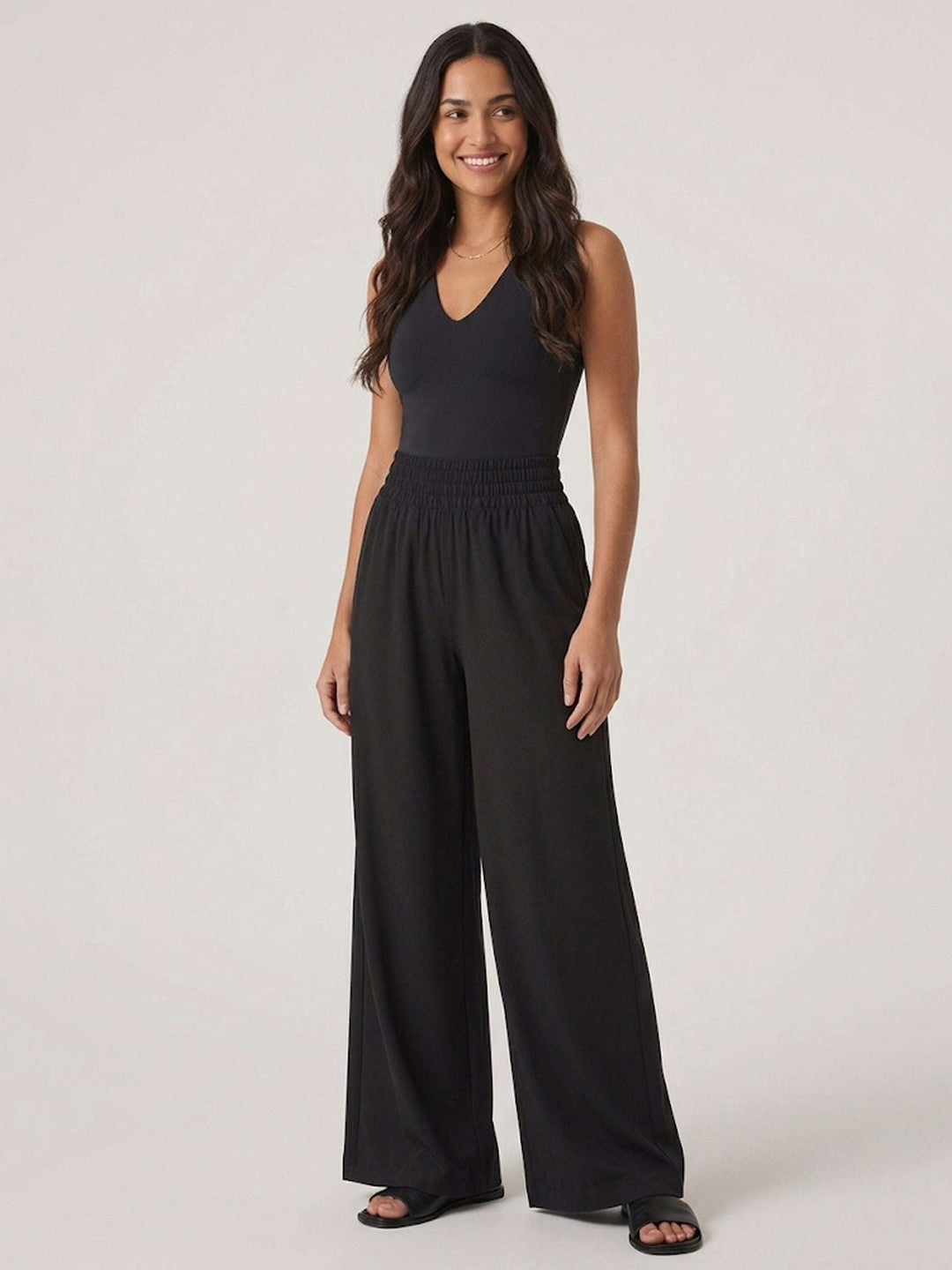 Petra FreeFlow Wide Pants - Midnight Black Chelsea Athleisure 